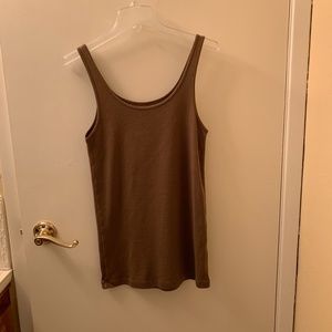 A sleeveless tank top